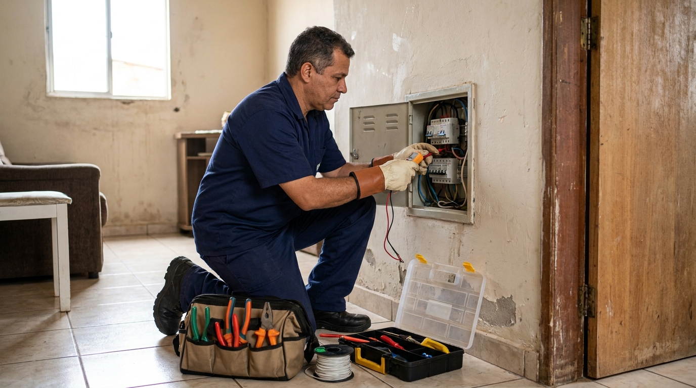 Eletricista e suas ferramentas em João Pessoa‑PB